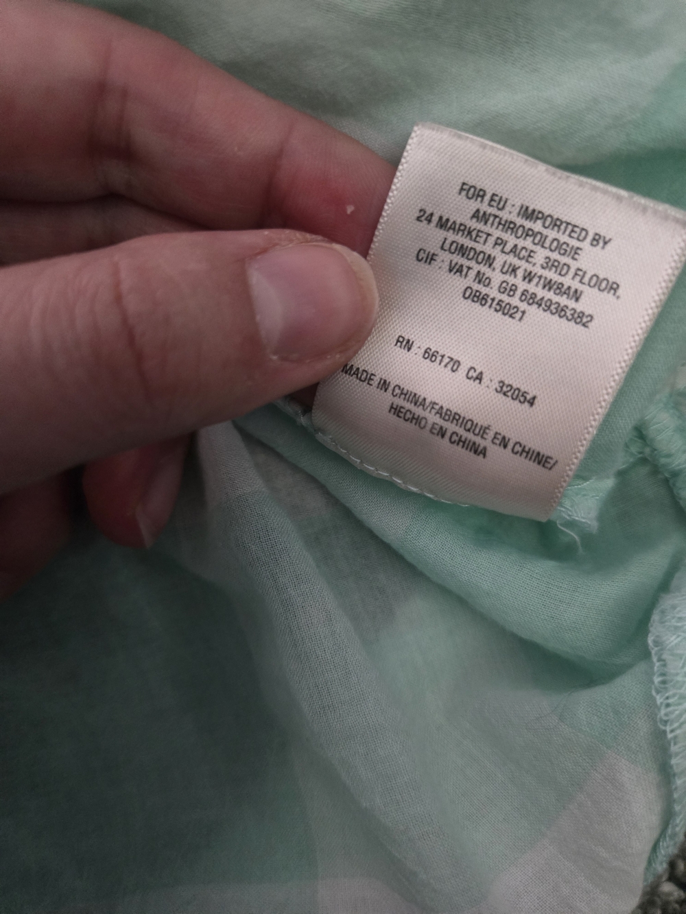 Anthropologie Mint Green and White Lightweight Top - Picture 10 of 12
